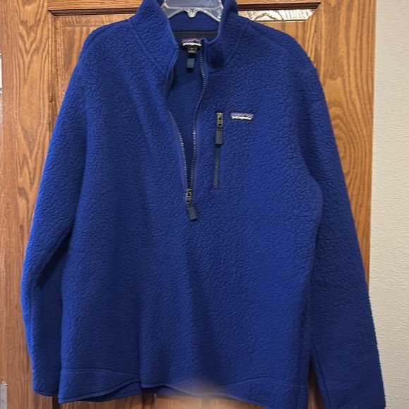 Men’s retro pile Patagonia 1/4 zip - Picture 2 of 3